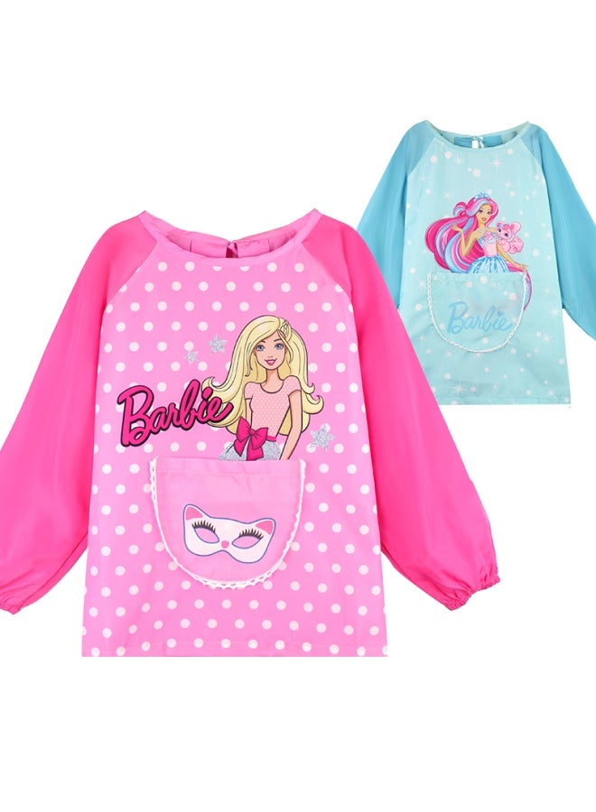 Barbie Baby Bib A Waterproof Anti-dirt Toddler Girls' Painting Smock Reversible Infant Overclothes - Image 3