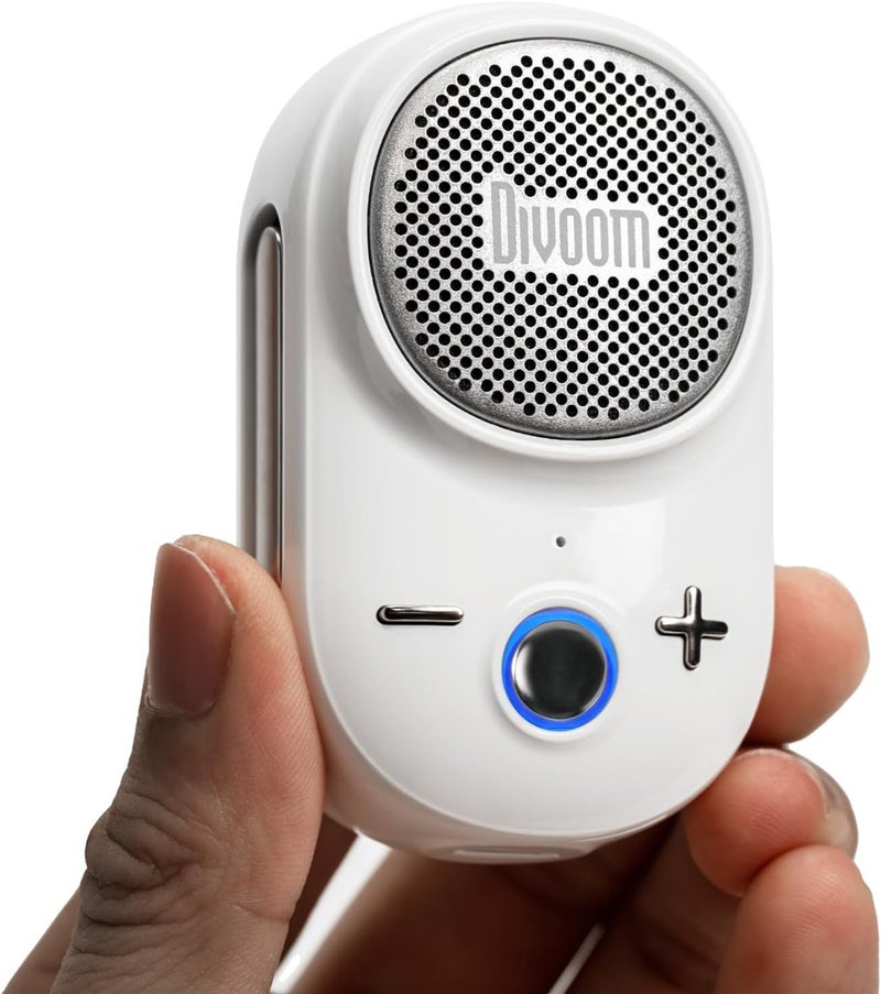 Divoom Itour-S Portable Mini Wireless Bluetooth Speaker, Big Audio and Punchy Bass,Clip-On Design, IP67 Waterproof and Dustproof,10 Hours Playtime,Speaker for Home Travel Office and Outdoors (White) - Image 1
