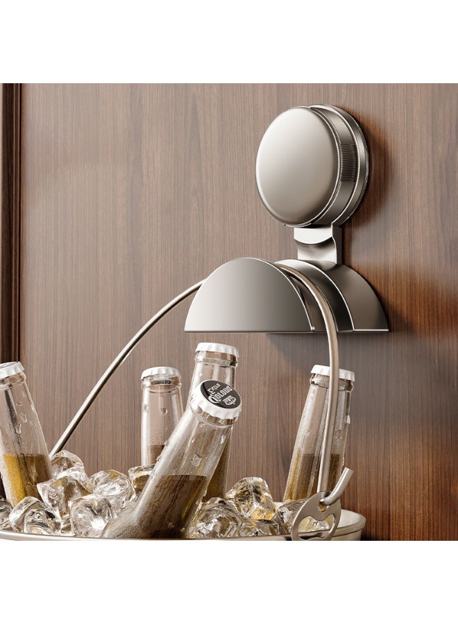 هومستر 3 أجهزة كمبيوتر شخصية كوب امتصاص باب الخطاف الخلفي ، قوي الحمل ، خطاف لاصق الحمام ، باب المدخل ، رف تخزين الملابس ، تخزين حقيبة معلقة رمادي - Image 2