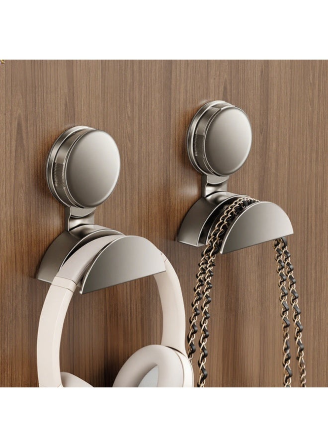 هومستر 3 أجهزة كمبيوتر شخصية كوب امتصاص باب الخطاف الخلفي ، قوي الحمل ، خطاف لاصق الحمام ، باب المدخل ، رف تخزين الملابس ، تخزين حقيبة معلقة رمادي - Image 4