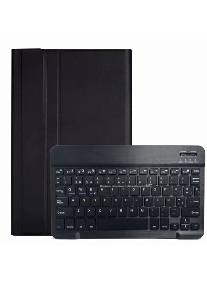 Generic For IPad10.9 Inch Bluetooth Keyboard Leather Case Air7 Backlit Pro11 Generation Protective Case 4 Bar Spanish-Color:Leather Case + Bluetooth Keyboard (Spanish)-Product Type:ipad Pro11 Inch 2022/21/20/18 Universal  - Image 1