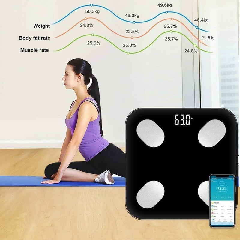 Tazweeq Body Fat Scale - Intelligent BT Electronic Weight Scale with High Precision Sensors - Image 4