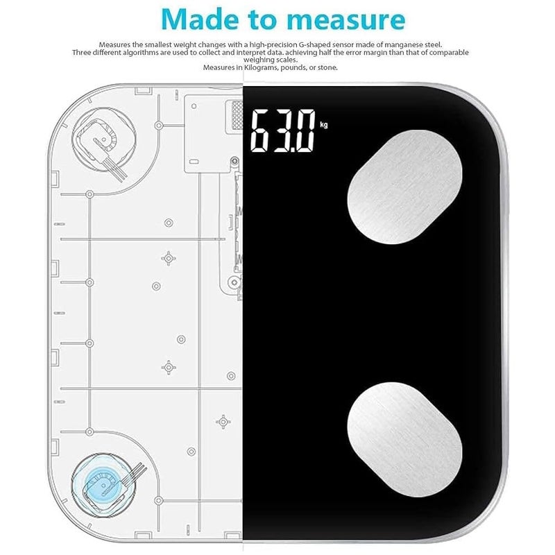 Tazweeq Body Fat Scale - Intelligent BT Electronic Weight Scale with High Precision Sensors - Image 5