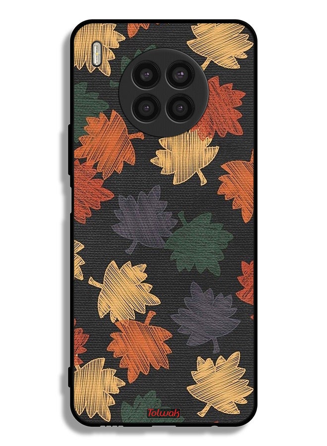 Tolwak Huawei nova 8i Protective Case Cover Autumn Leaves Art - Image 2