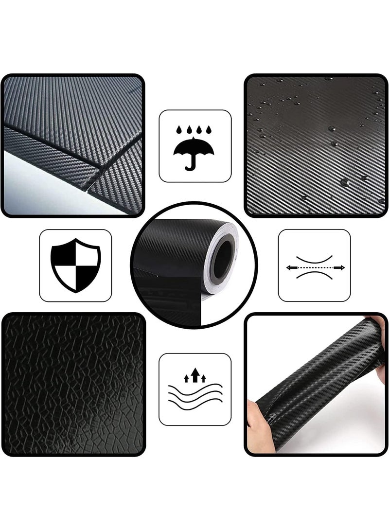 5D Carbon Fiber Wrap Vinyl Roll, Automotive Vinyl Film Featuring Bubble Free Air Release Technology, Suitable for Motorcycle, Car DIY Interior Exterior and Phones, Laptops, 152 cm x 30 cm - Image 2