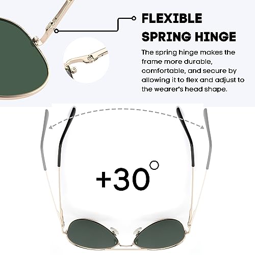 PRIVEL XXL Size Extra Large Classic Polarized Aviator Sunglasses 150MM for Big Wide Head Men Ultralight UV400 Protection Glasses (SM001ASP-3) - Image 4