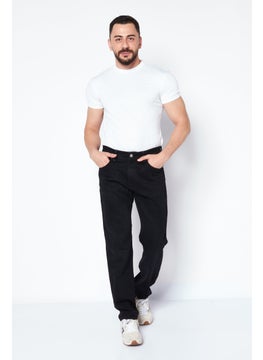 Selected Homme Men Straight Fit Solid Stretchable Jeans, Black  - Image 2