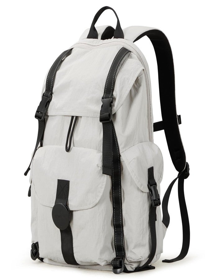 mixi Travel Backpack Carry On Laptop Backpack Flight Approved Lightweight Hiking Backpack Outdoor Business Casual Daypack, Light Gray, 18 inch, Travel Backpacks - Image 1