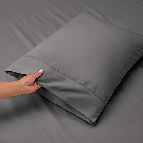 Nestl King Size Sheet Set, 4 Piece Extra Deep Pocket (18-24 inches), Microfiber, Hotel Luxury, Soft, Breathable, Wrinkle-Free, Easy to Care, Grey - Image 5