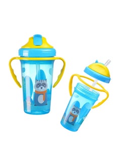 Y&D Baby Straw Cup, Spill Resistant Cup Kids Water Bottle with Soft Silicone Spout Toddler Transition for Toddlers BPA Free, Blue 300ml  - Image 1