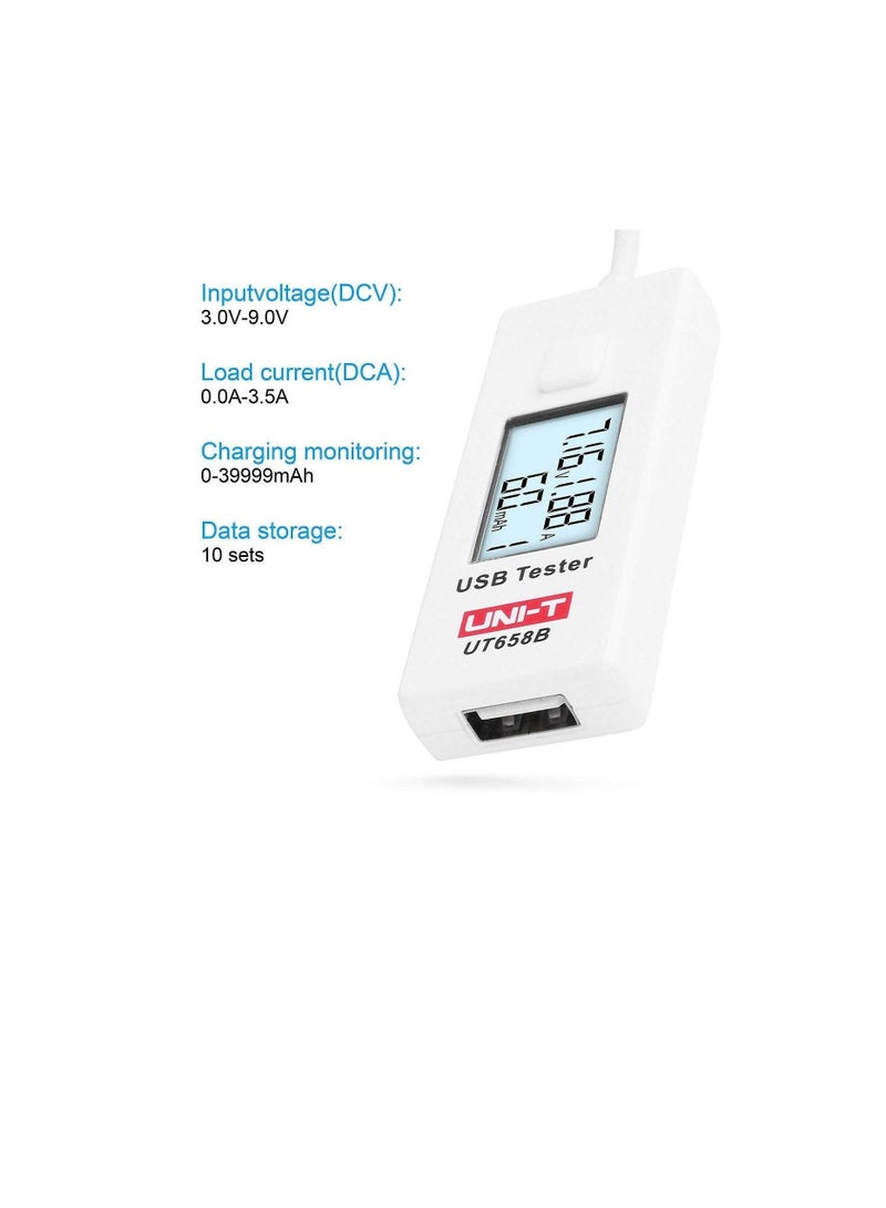 UNI-T UNI-T UT658B USB LCD Digital Voltage Current Meter U Disk Voltmeter Ameter Charging Capacity Tester DC3~9V 0~3.5A - Image 2