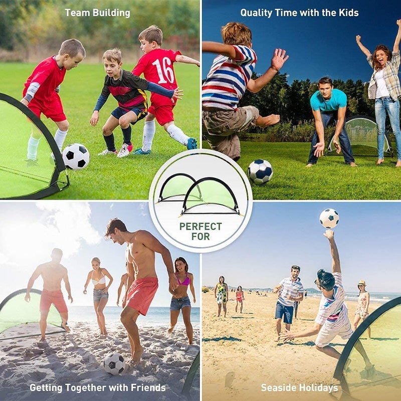 UPHILL ® Sporting Quick Setup Pop-up Net Soccer Goal Post for Kids - Two Portable Soccer Nets with Carry Bag for Kids … (80 x 45 cm) - Image 3