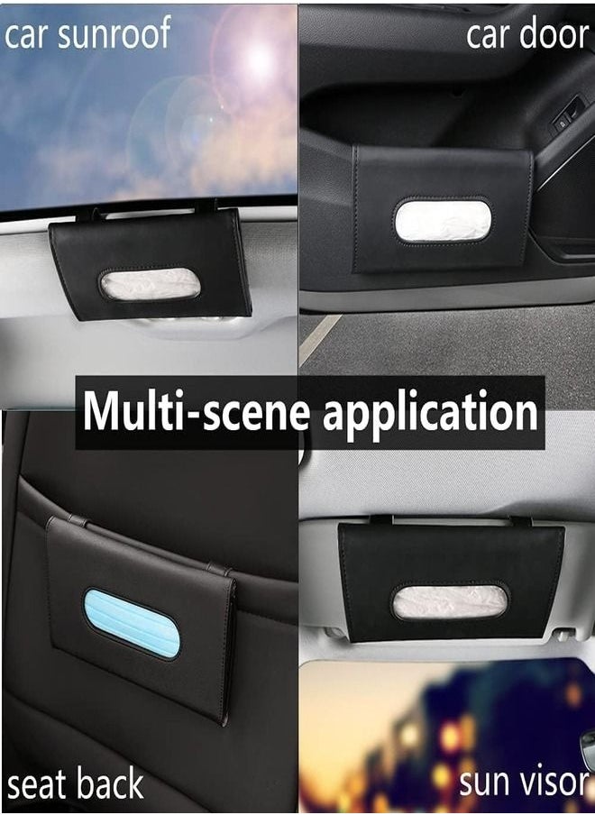 ZEESQUARE - Car Accessories Tissue Holder Premium Leather Napkin Holder - Image 1