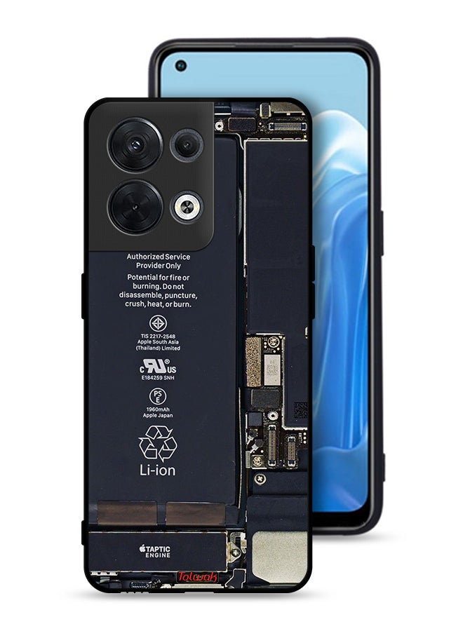 Tolwak Oppo Reno8 5G Protective Case Cover Phone Circuit Pattern - Image 1
