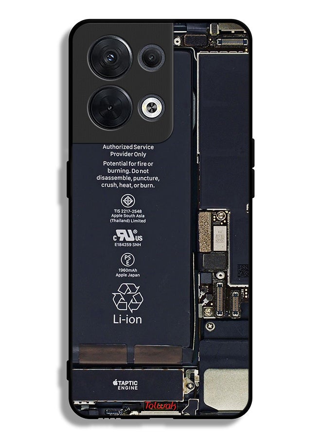 Tolwak Oppo Reno8 5G Protective Case Cover Phone Circuit Pattern - Image 2