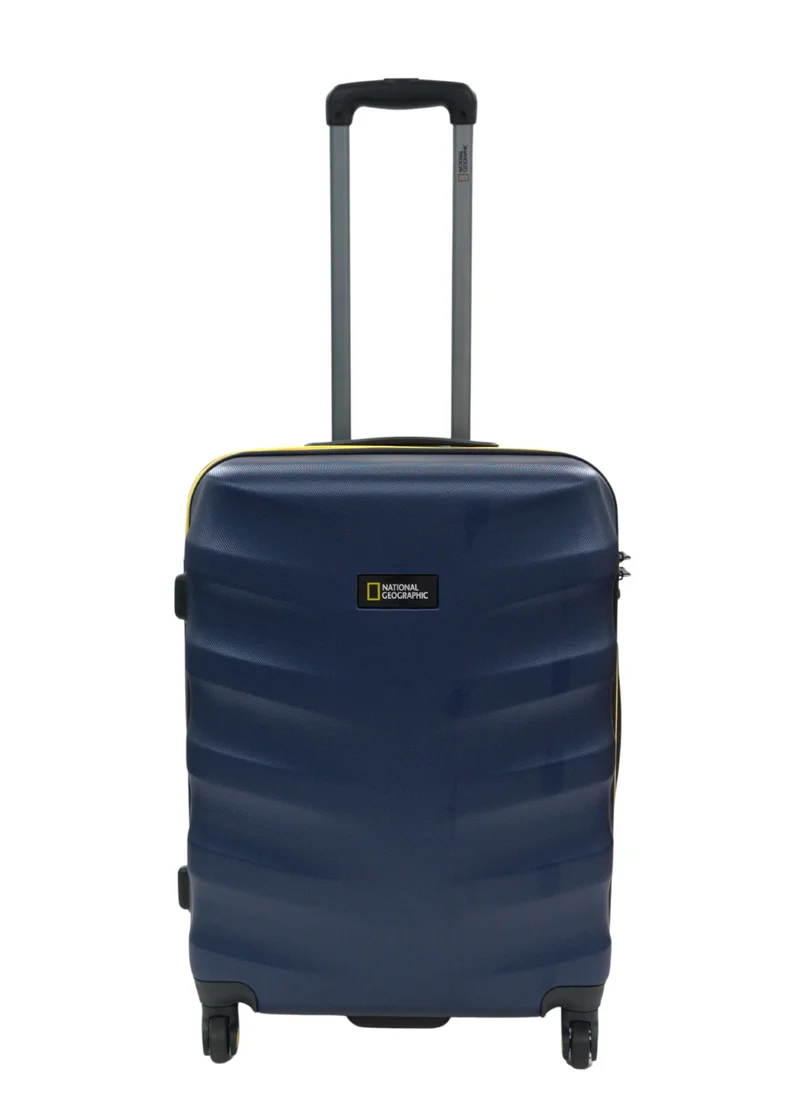 ناشيونال چيوغرافيك National Geographic Arete ABS Hard Case Medium Check-In Travel Suitcase Navy, Durable Lightweight Travel Luggage, 4 Wheel Trolley Bag with TSA Combination Lock (24 Inch).