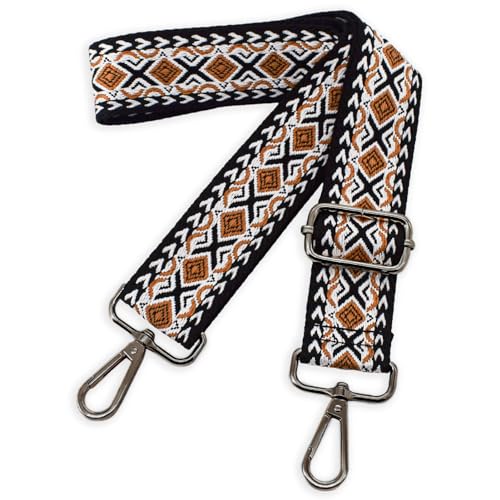 ROYGBCP Purse Straps Replacement Crossbody Shoulder Bag Strap Style Multicolor Canvas Crossbody Strap for Handbags - Image 1
