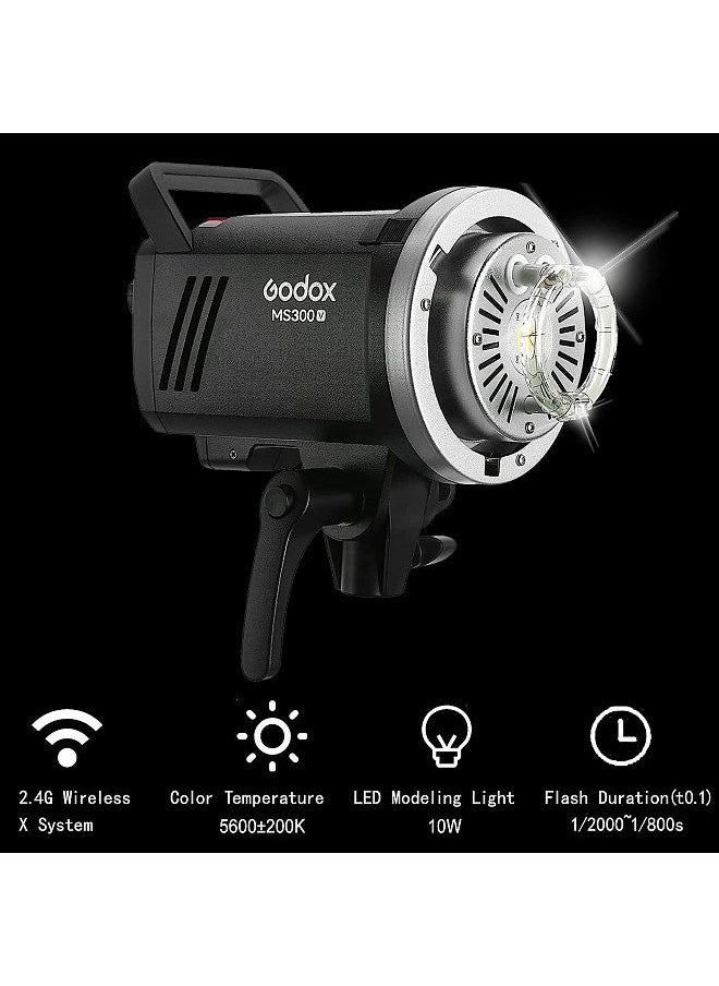 Godox Godox MS300-V Upgraded Studio Flash Light 300Ws Strobe Light GN58 0.1-1.8S Recycle Time  - Image 2
