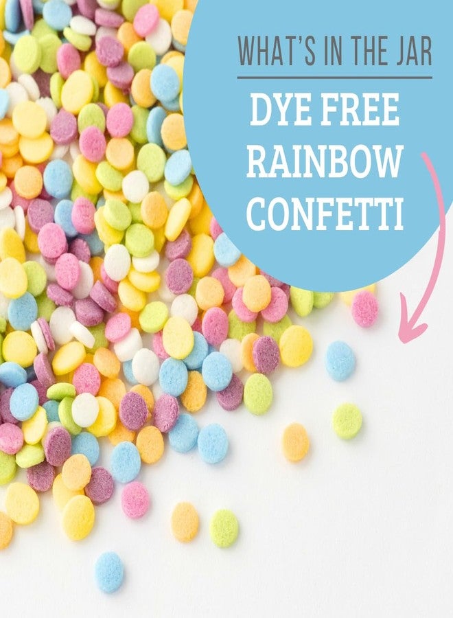 Sweets Indeed Dye Free Rainbow Sprinkles, No Artificial Dyes, Edible Sprinkle Mix, Perfect for Cake Decorations, Baking, Ice Cream, Cookies, Cupcake Topper (Dye Free Confetti Circle) - Image 3