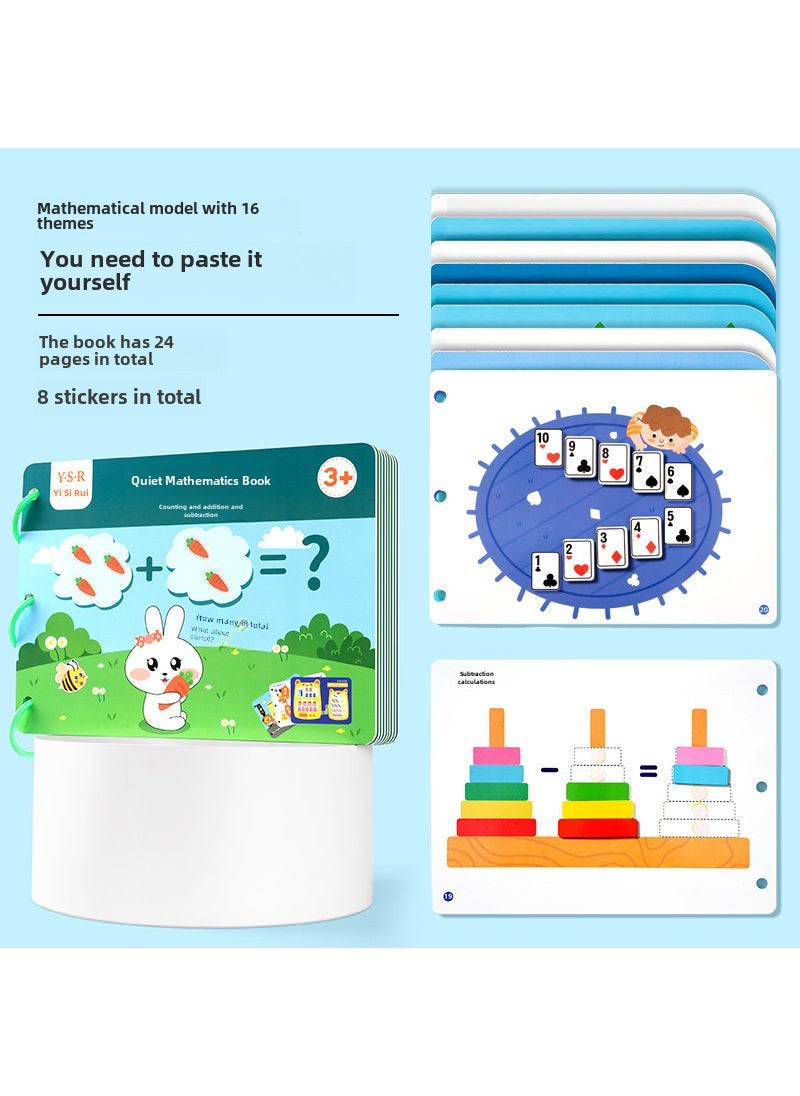 Arabest Quiet Book Baby Early Learning Cognitive Toy The math model [16 themes, 24 pages in total] needs to stick hook and loop on its own. 