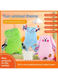 Generic The Baby-coaxing Artifact Soothing Toys Can Be Imported And Can Be Chewed Without Hair Falling Off. The Sleeping Artifact Is A Stroking Towel To Sleep With Plush Hand Puppets.-Color:Blue Qiaoqiao Elephant Comfort Doll  - Image 4