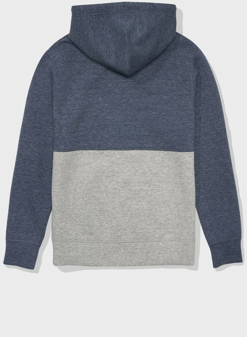 American Eagle Color Block Hoodie