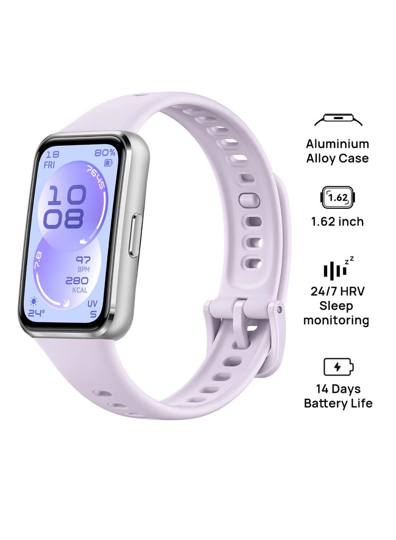 هواوي Band 11 Smart Watch, Enhanced Sleep Tracking, Health & Fitness Tracker, Up to 14-day Battery Life, Ultra-Slim & Comfort Wear, iOS & Android Compatible, Purple - Image 1