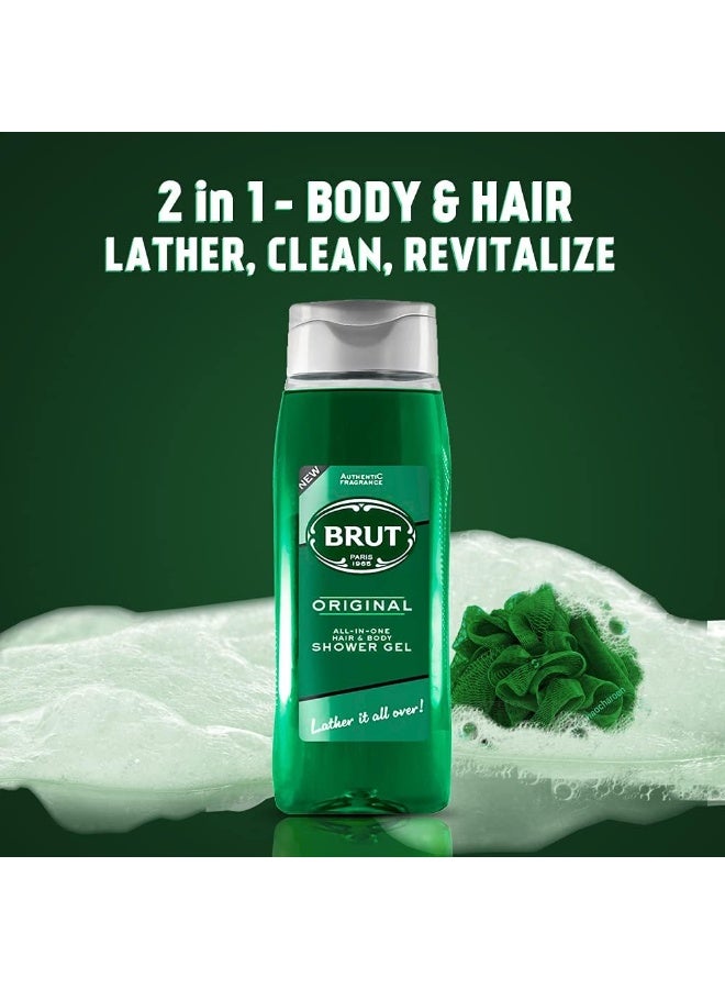BRUT Hair & Body Shower Gel 500ML - Image 5