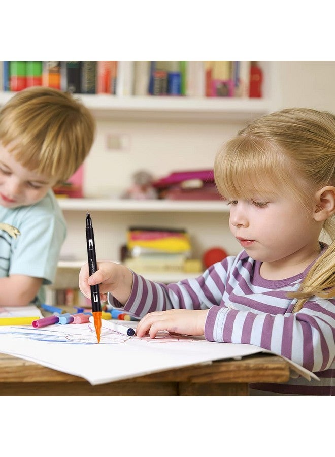 Corslet 36 Water Based Dual Tip Brush Pens: 1-2mm & 0.4mm Tips with Carrying Case for Art, Calligraphy and Sketching - Image 4