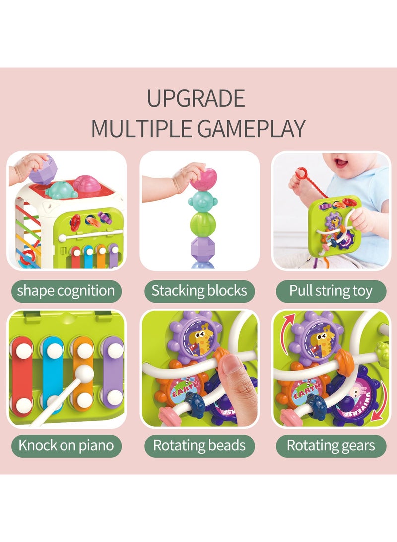 Mr. Penda Baby Activity Center Shape Sorter, 7 in 1 Sorting Box, Early Learning Interactive Montessori Toys Gifts for Toddlers Boys Girls (Random Color) - Image 3