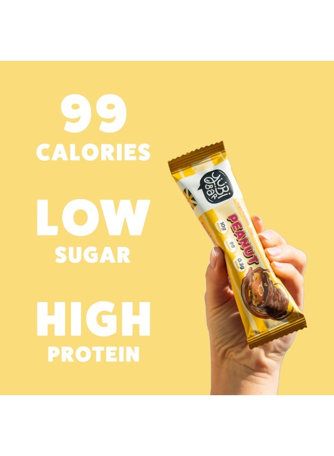 Yubi Bar Vegan Peanut Protein Bars - 12 x 35 g (Total 420 g) - 99 Calories, High Protein & Fibre, Low Sugar, Gluten & Dairy-Free Healthy Snack, Made in UK - Image 3