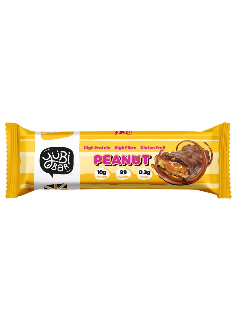Yubi Bar Vegan Peanut Protein Bars - 12 x 35 g (Total 420 g) - 99 Calories, High Protein & Fibre, Low Sugar, Gluten & Dairy-Free Healthy Snack, Made in UK - Image 5