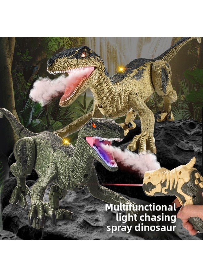 2.4g Wireless Remote Control Velociraptor Electric Sound And Light Spray Egg Dinosaur Toy Tyrannosaurus Rex Model Children's Toy-Color:Mechanical Spray Dragon-blue (egg Laying + Spray) - Image 5