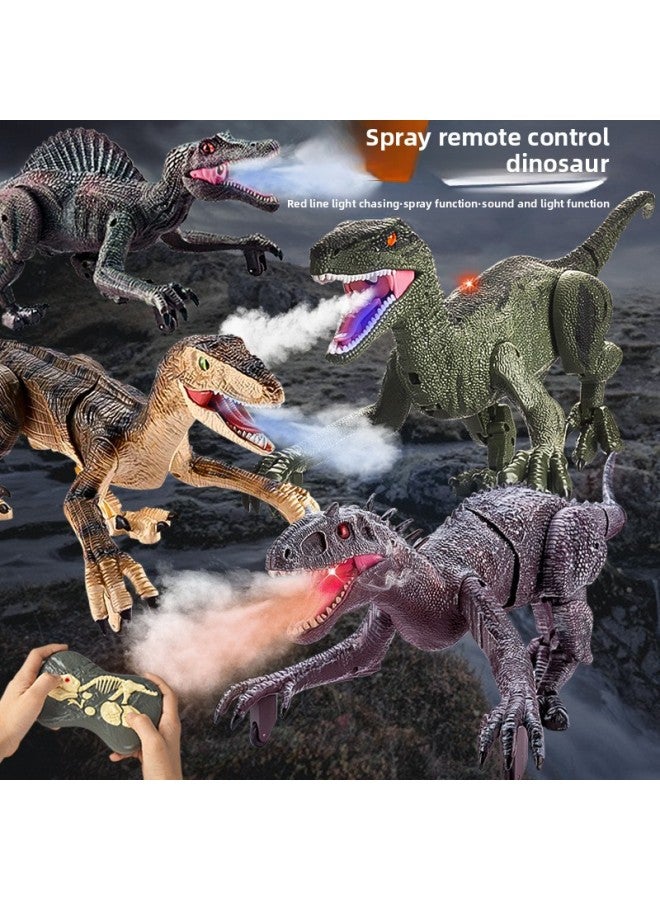 2.4g Wireless Remote Control Velociraptor Electric Sound And Light Spray Egg Dinosaur Toy Tyrannosaurus Rex Model Children's Toy-Color:Mechanical Spray Dragon-blue (egg Laying + Spray) - Image 4