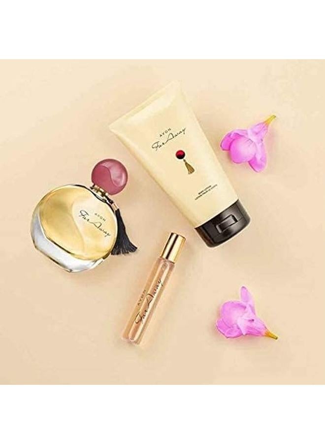 AVON Far Away Gift Set Eau De Parfum 50Ml Body Lotion And Purse Spray Xmas  - Image 4