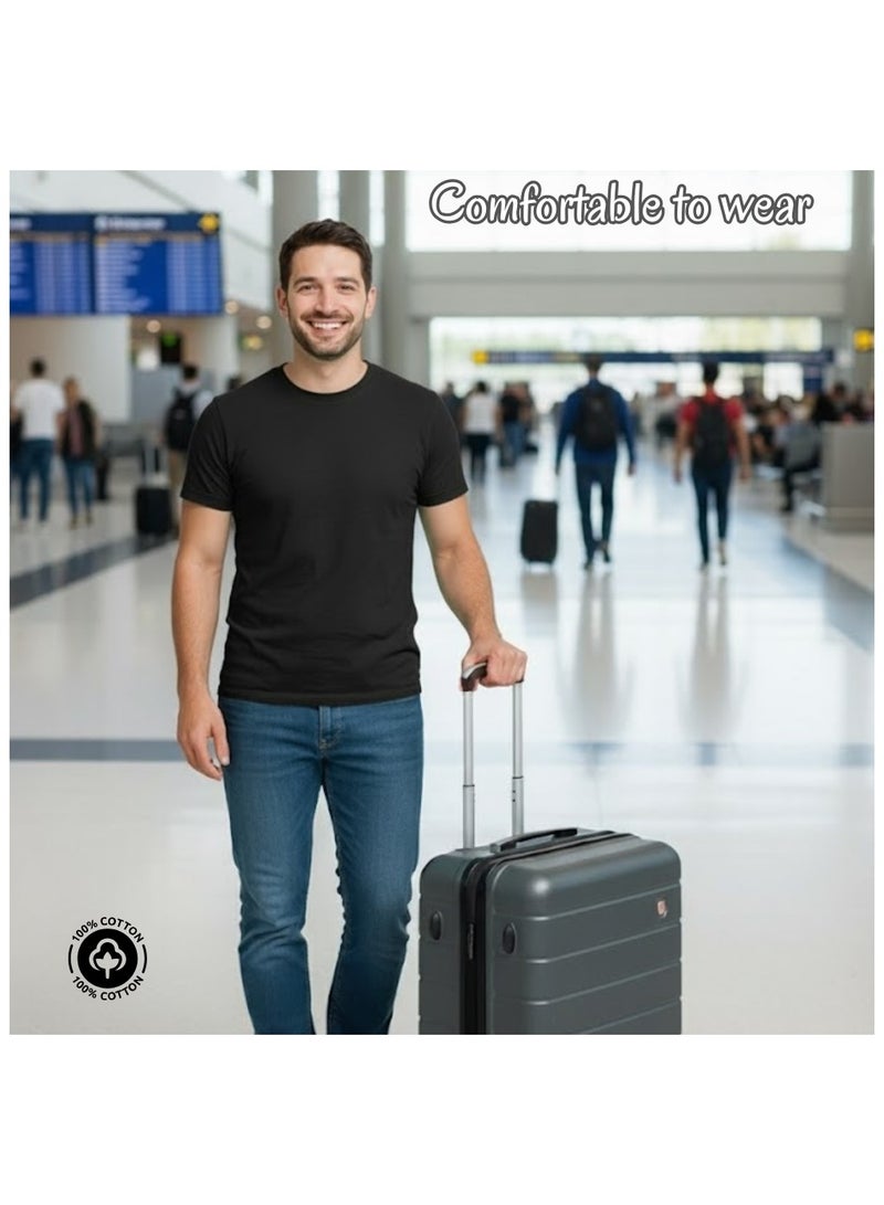 برينت شوب فور مي 10 قطع تي شيرت رجالي ممشط برقبة مستديرة للكبار 190 جرام في المتر المربع من القطن الخالص الألوان الأساسية - Image 5