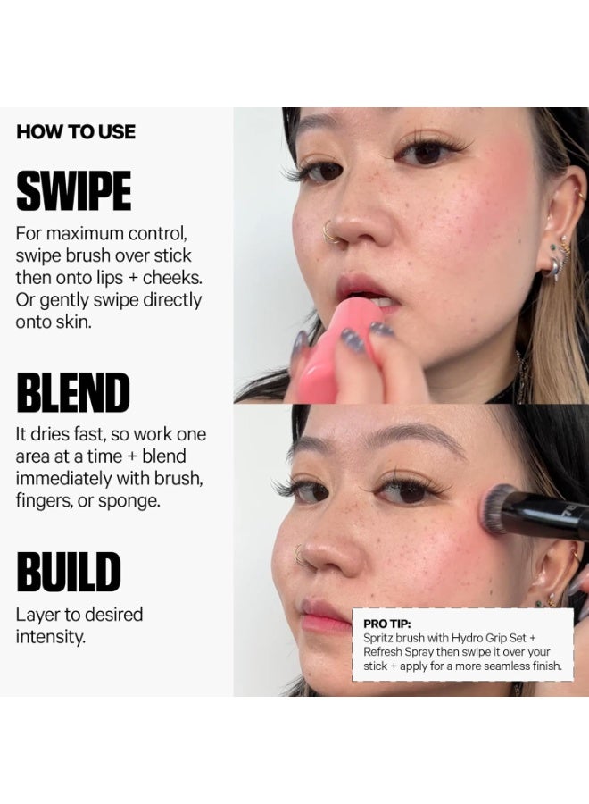 ميلك ميكب ميلك ميك اب ملون جيلي من كولينج ووتر سبلاش بيري - 0.17 اونصة - بقعة شفافة للشفاه والخدود - لمسة نهائية مائية قابلة للبناء - اكثر 1000 مسحة لكل عصا - نباتي لم يتم اختباره على الحيوانات غير شفاف - Image 3