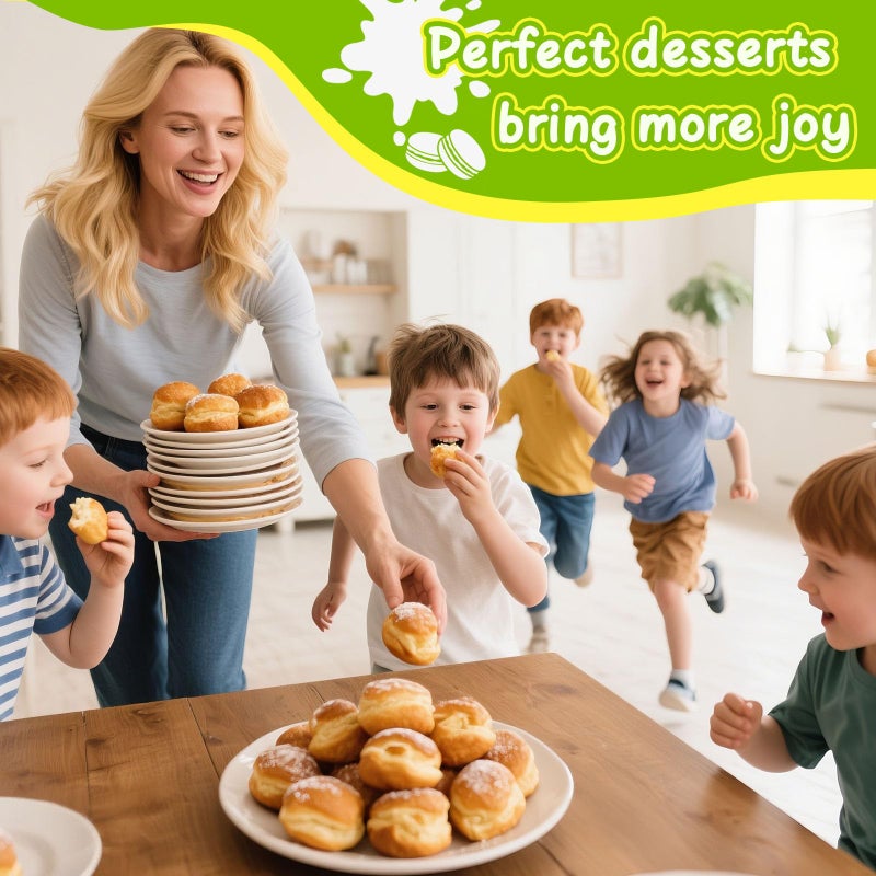 Suuker Cream Piping Tips, Stainless Steel Long Cream Puff Nozzle Decor Small Pastry Icing Piping Decorating Tools (3 Pieces) - Image 2