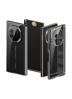 OCTOBER غلاف شفاف متوافق مع Huawei Mate XT، غلاف مغناطيسي ثلاثي الطيات مقاوم للسقوط والصدمات. 