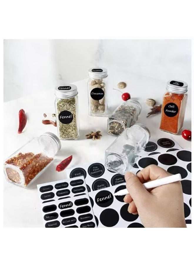 Arabest 24PCS Glass Spice Jars with Labels for Spice Cabinets Racks Air Conditioner Spice Jars for Herb Seeds and Small Items - Image 5