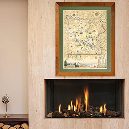 Xplorer Maps Yellowstone National Park and-Drawn Map Poster - Authentic 18x24 Vintage-Style Wall Art - Lithographic Print with Soy-Based Inks - Made in USA - Image 3