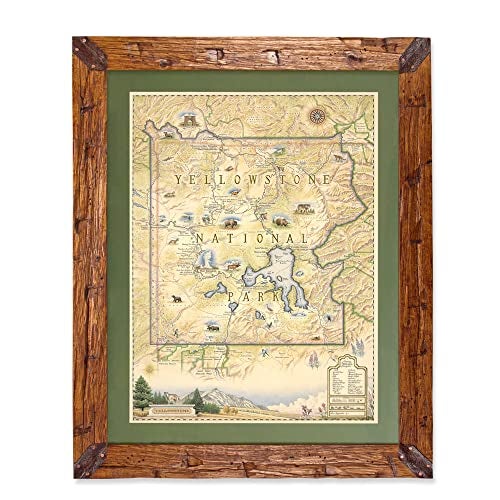 Xplorer Maps Yellowstone National Park and-Drawn Map Poster - Authentic 18x24 Vintage-Style Wall Art - Lithographic Print with Soy-Based Inks - Made in USA - Image 2