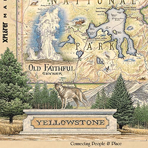 Xplorer Maps Yellowstone National Park and-Drawn Map Poster - Authentic 18x24 Vintage-Style Wall Art - Lithographic Print with Soy-Based Inks - Made in USA - Image 4