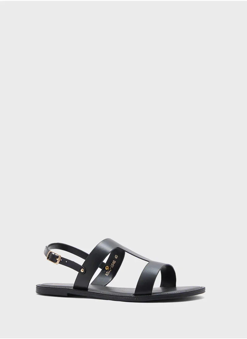 جينجر Minimalist Back Strap Flat Sandal