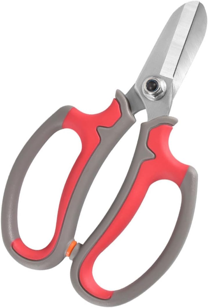 HANABASS Professional Flower Scissor and Gardening Pruning Shear for Home Use, Red Multifunctional Garden Trimmer with Sharp Blades for Floral and Plant Cutting - Image 1