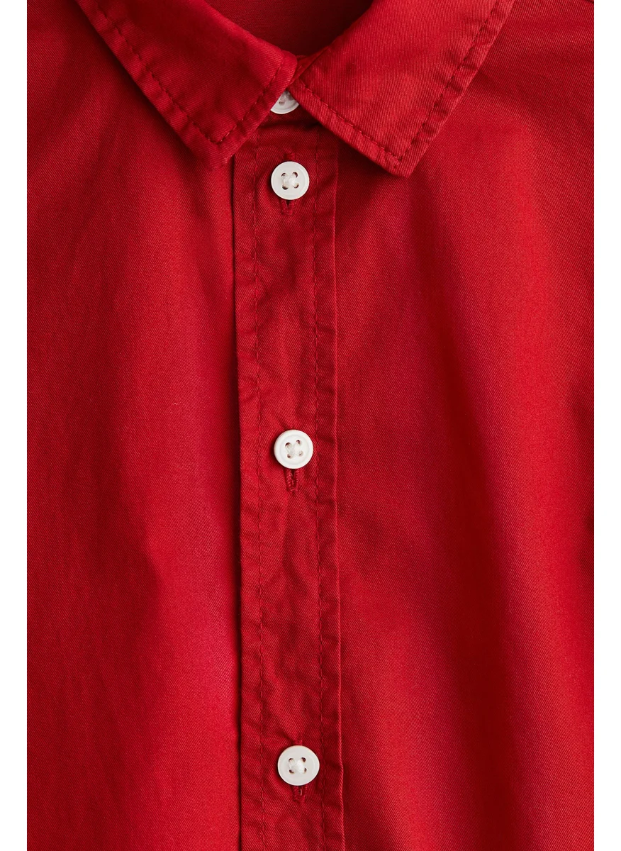 H&M Long-Sleeved Cotton Shirt