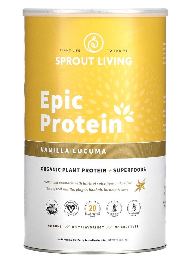 Epic Protein Organic Plant Protein + Superfoods Vanilla Lucuma 2 lb (912 g) - pzsku/Z7A3726FB0F448BB1558AZ/45/_/1728743081/2b9db93a-375c-4e25-8aea-fb5e6466757f