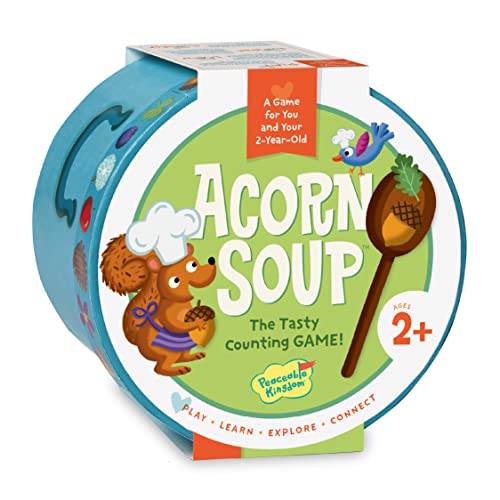 Peaceable Kingdom Acorn Soup – Game for You and Your 2 + Year Old – Fun Toddler Games Ages 2–4 That Teach Numbers and Counting Skills - Image 1