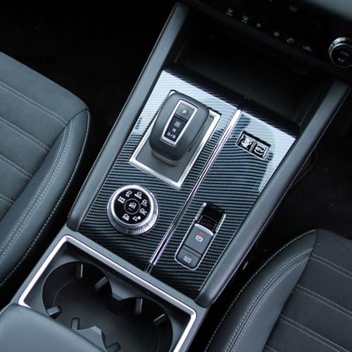 Qiosreui Gear Shift Panel Trim Cover for Mitsubishi Outlander 2022-2024 Accessories Center Console Panel Wrap Sticker Central Control Gear Shifter Console Anti-Scratch Panel Protector Frame ABS (Carbon Fiber) - Image 5