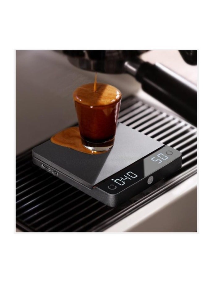 zeroHero zeroHero Electric Smart Espresso Pocket Scale, Black, 0.3g-2000g Weighing Range, Rechargeable 1200mAh Battery, Compact 116x100x14mm Design, Lightweight 193g, Aluminum Alloy/ABS Material for Precision Brewing  - Image 1